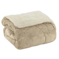 Edredom king plush bicolor - bege 161010 / 130711