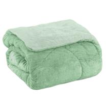 Edredom king plush bicolor - verde 146324 / 136108