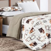 Edredom King Size Kristen 100% Algodao Dupla Face Estampa Exclusiva Luxo QUALITY