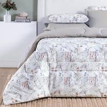 Edredom King Size Selin 100%Algodao Dupla Face Super Macio