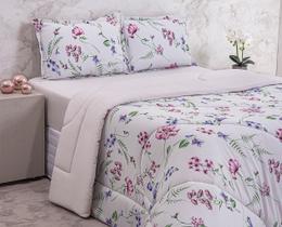 Edredom Malha Daffine C/ Nude Casal 1 Peça