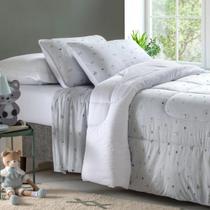 Edredom Malha Sofee Fio Penteado 100% Algodão Solteiro - Kacyumara