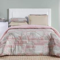Edredom Maris Queen 200 Fios Estampado Floral Quadri Rosê Edredom Maris Queen 200 Fios Estampado Floral Quadri Rosê