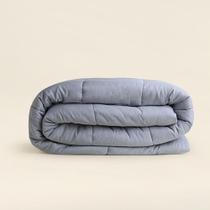 Edredom Microfibra Mescla Cinza - ACASA