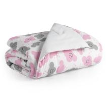 Edredom Mini Cama/Berço 100%Algodão Nuvem Rosa Moderno