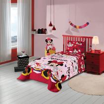 Edredom Minnie Menina infantil solteiro dupla face kids