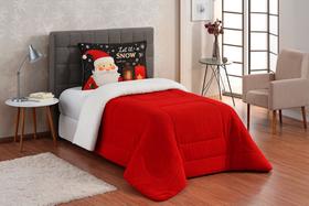 Edredom Natal Solteiro 2 Peças Papai Noel 200 Fios