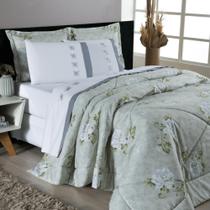 Edredom Papillons Queen 03 Peças Cinza