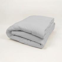 Edredom para Cama Júnior em Malha 100% Algodão Cinza Arrumadinho Enxovais Edredom para Cama Júnior em Malha 100% Algodão Cinza Arrumadinho Enxovais