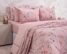 Edredom Plush Estampado Queen Olivia 1 Peça