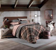 Edredom Plush Inove Estampado Casal 220x235 Xadrez Urbano Hedrons