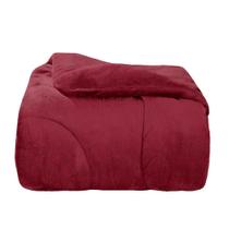 Edredom Plush Inove Liso Vinho Tinto King - Hedrons
