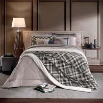 Edredom Plush Sherpa Casal 220x240cm Xadrez Taupe Hedrons Edredom Plush Sherpa Casal 220x240cm Xadrez Taupe Hedrons