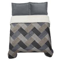 EDREDOM PLUSH SHERPA ESTAMPADO SOLTEIRO - 1.60m x 2.35m/ Cor:Hanna