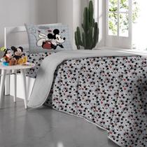 Edredom Portallar Solteiro Malha Mista 70% Algodão e 30% Poliéster Disney Namorados Love Film 1,50mx2,20m Cinza