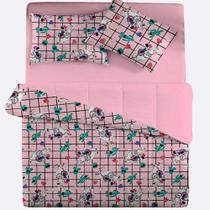 Edredom Portallar Solteiro Malha Mista Disney Minnie Lhama 150mx220m Prisma Edredom Portallar Solteiro Malha Mista Disney Minnie Lhama 150mx220m Prisma
