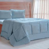 Edredom Prime Casal 3d Embossed 180x220cm Bruma Azul