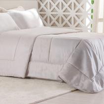 Edredom Prime Casal 3d Embossed 180x220cm Cinza Elefante