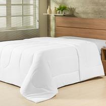 Edredom Queen 300 Fios Macio Toque Acetinado Seca Rápido 01 Peça Branco
