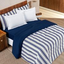 Edredom Queen Algodão Malha Marin 01 Peça Marinho Edredom Queen Algodão Malha Marin 01 Peça Marinho
