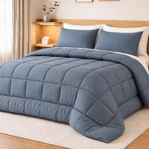 Edredom Queen Altenburg Toque de Pluma 240X260cm Azul Mural - Edredom Queen Altenburg Toque de Pluma 240X260cm Azul Mural -