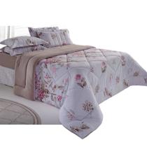 Edredom Queen BBC Textil Malha Dupla Face Floral - 29