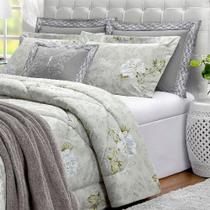 Edredom Queen Butterfly Micropercal 7 Peças Cinza Edredom Queen Butterfly Micropercal 7 Peças Cinza