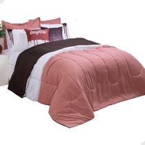 Edredom Queen Colorido Jogo Com 7 Peças Dupla Face 400 Fios