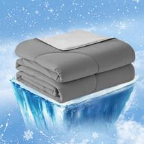 Edredom Queen Cozy Bliss Refrescante e Leve Cinza-escuro
