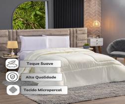 Edredom Queen Dupla Face 400 Fios Micropercal Toque Macio
