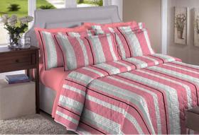 Edredom Queen Dupla Face Estampado 170 Fios Microfibra Macio