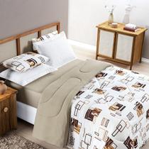 Edredom Queen Dupla Face Quality Malha 100% Algodão 1 Peça - Avela