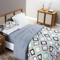 Edredom Queen Dupla Face Quality Malha 100% Algodão 1 Peça - Harmony