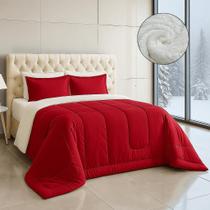 Edredom Queen Dupla Face Sherpa Liso Luxo Aconchego e Qualidade Edredom Queen Dupla Face Sherpa Liso Luxo Aconchego e Qualidade