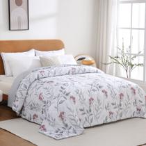 Edredom Queen Percal 300 Fios Dupla Face Estampado Sono Leve