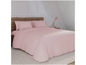 Edredom Queen Teka 100% Algodão 150 Fios Diamante Tinto Liso Malva Claro