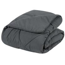 Edredom Queen Unique Dupla Face 200 Fios 1 Peça - Grafite Edredom Queen Unique Dupla Face 200 Fios 1 Peça - Grafite