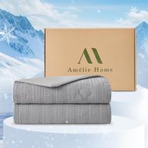 Edredom refrescante Amélie Home Waffle King Size Cool Grey Edredom refrescante Amélie Home Waffle King Size Cool Grey