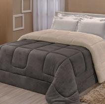 Edredom Sherpa Cobertor e Coberdrom Casal Queen Grosso Cores Edredom Sherpa Cobertor e Coberdrom Casal Queen Grosso Cores