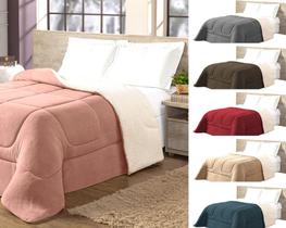 Edredom sherpa cobredoon king cobertor lã pele de carneiro felpudo fofinho grosso inverno Edredom sherpa cobredoon king cobertor lã pele de carneiro felpudo fofinho grosso inverno