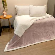 Edredom Sherpa Comfort Dupla Face Casal 1,80x2,20 - Appel - Malva