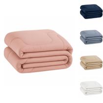 Edredom Solteiro 400 Fios Toque Acetinado Dupla Face Macio