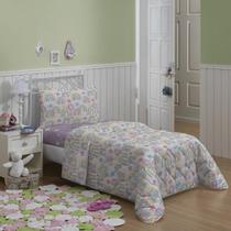 Edredom Solteiro Arco-Íris Dupla Face Microfibra Infantil Divertir Lepper