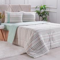 Edredom Solteiro Bella Cama Malha 125g/m² 100% Algodão 160x220cm Edredom Solteiro Bella Cama Malha 125g/m² 100% Algodão 160x220cm