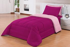 Edredom Solteiro Box 2,20x1,60 Gramatura da Manta 120gr/m2 Pink com Rosa