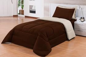 Edredom Solteiro Box 2,20x1,60 Gramatura da Manta 120gr/m2 Tabaco com Palha