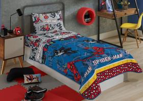 Edredom Solteiro Dupla Face Homem Aranha Spider Man Masculino Menino Lepper