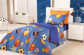 Edredom Solteiro Estampado Futebol 2,10m x 1,40m