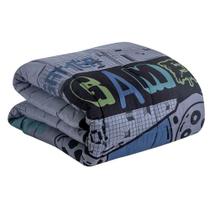 Edredom Solteiro Hipercal 400 Fios Juvenil Estampado 5 Peças - Game