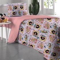 Edredom solteiro infantil Disney Mickey e Mnnie